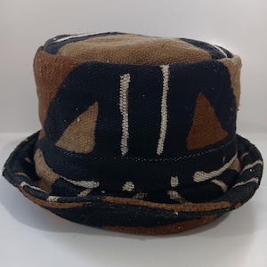 African Mud Cloth Bucket hat, "Mud Cloth Lovers" delight. Patchwork mud cloth pieces. 20% off, FREE Shipping.
