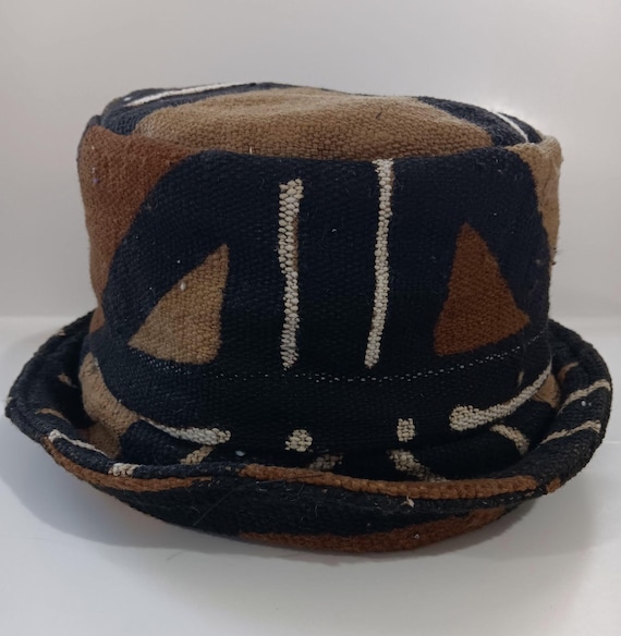 African Mud Cloth Bucket hat, "Mud Cloth Lovers" delight. Patchwork mud cloth pieces. 20% off, FREE Shipping.