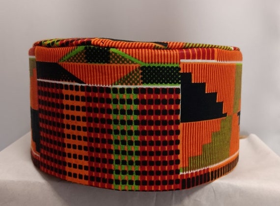 African kufi Kente cloth print
