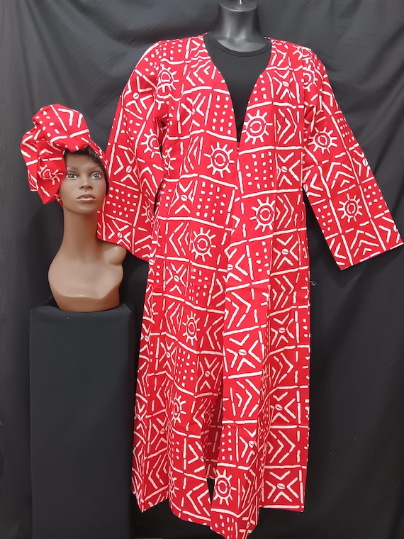 3PC Duster pants set, Lovely long kimono top, elastic waist pants tie belt, pockets and matching headwrap. One Size. 20% off, Free Shipping