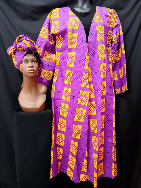 3PC Duster pants set, Lovely long kimono top, elastic waist pants tie belt, pockets and matching headwrap. One Size. 20% off, Free Shipping