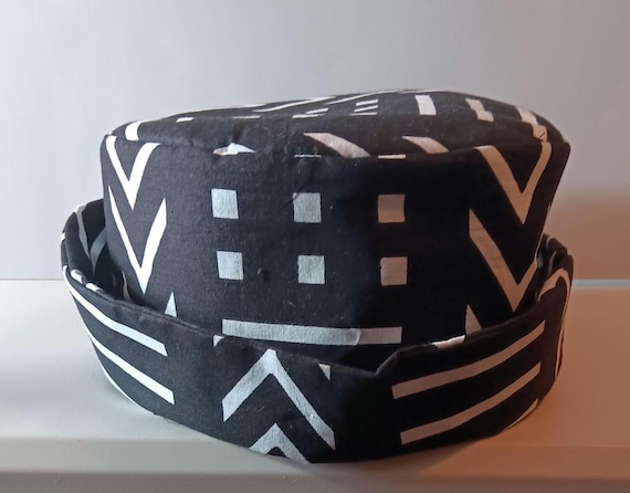 Africa inspired fabric Bucket hat, cotton fabric fully lined. Unisex. Colors are black, white fabric. 20%OFF and FREE Shipping