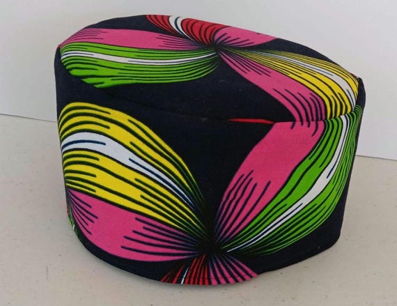 Africa inspired kufi African fabric. Beautifully made. 20% off. Free  Shipping.