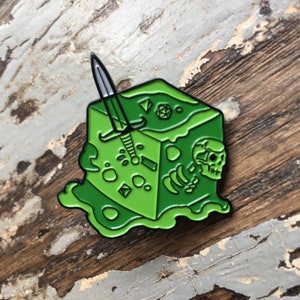 Gelatinous Cube Enamel Pin