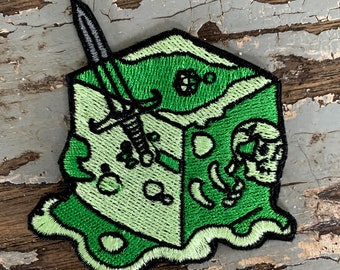 Gelatinous Cube Embroidered Patch