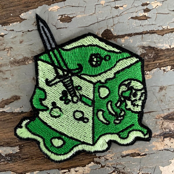 Gelatinous Cube Embroidered Patch