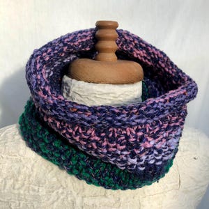 Chunky Knit Snood for Women, Soft Knitted Neck Warmer, Kath Heywood Designs, UK