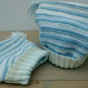 Hand Knitted Children&#39;s Hat with Tassels, Age 1yr -3yr, Kath Heywood Designs, UK
