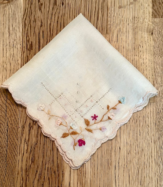 Beautiful Vintage Antique Royal Society Silk Hand… - image 1