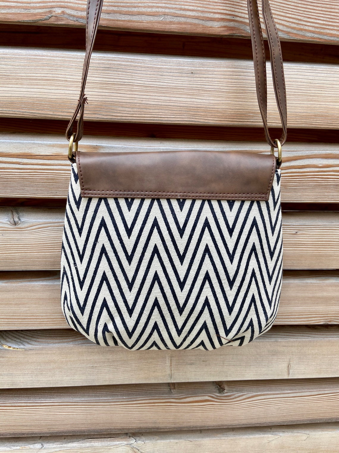 Piccolino Klappe Crossbody Handtasche aus gewebtem Stoff | Etsy