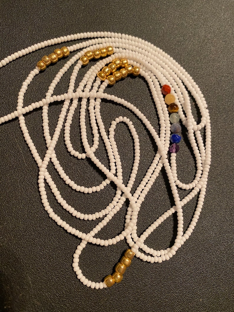 Body Jewelry Belly Chains, Waist Chains Genuine chakra gem stones Waist Jewelry 2 Strand Breathe-Chakra African Waistbeads