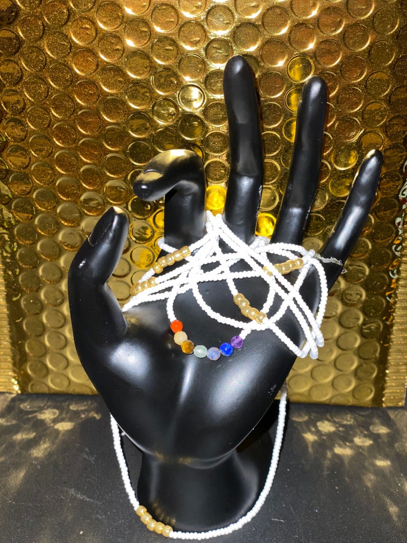 Body Jewelry Belly Chains, Waist Chains Genuine chakra gem stones Waist Jewelry 2 Strand Breathe-Chakra African Waistbeads