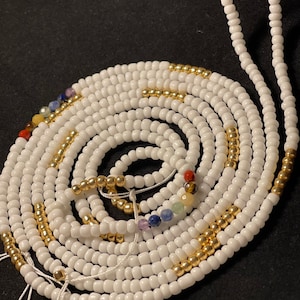 Breathe-Chakra, Genuine chakra gem stones, 2 Strand, Waist Jewelry, Body Jewelry, African Waistbeads, Waist Chains, Belly Chains,