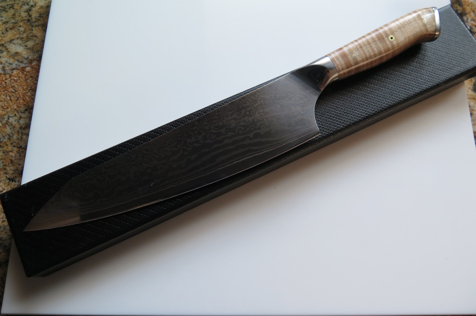 3.5 Inch Japanese VG10 Damascus Paring Knife with Zebra Wood Handle