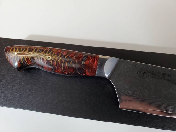 Handmade Chef Knife Set Japanese Kiritsuke Santoku Kitchen Knife San Mai  Steel