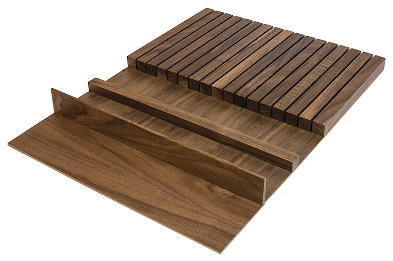 Large Knife Drawer Organizer Insert Cut to Size Premium Walnut Etsy