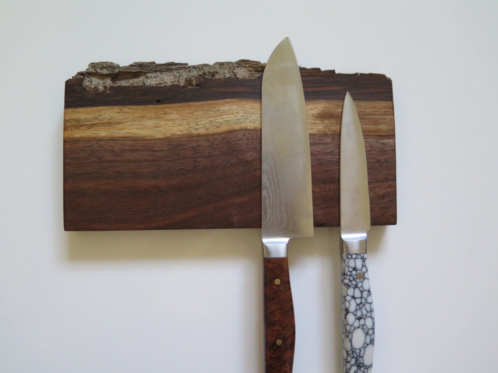 8 knife rack American Walnut natural edge knife Etsy