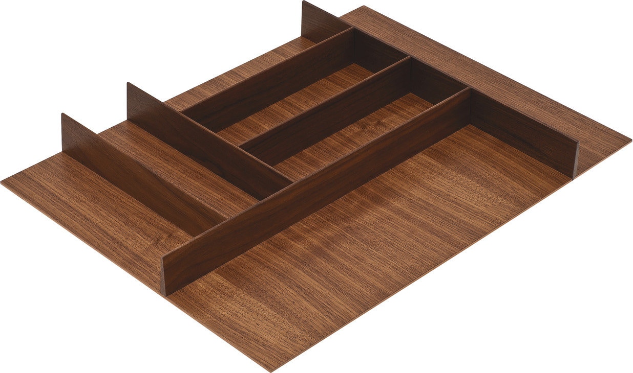 Inserto organizador de cajon para bandeja de cubiertos pequeno cortado a medida Sistema modular premium de nogal o arce con bloque de cuchillos bandeja de especias y opcion de contenedor Etsy