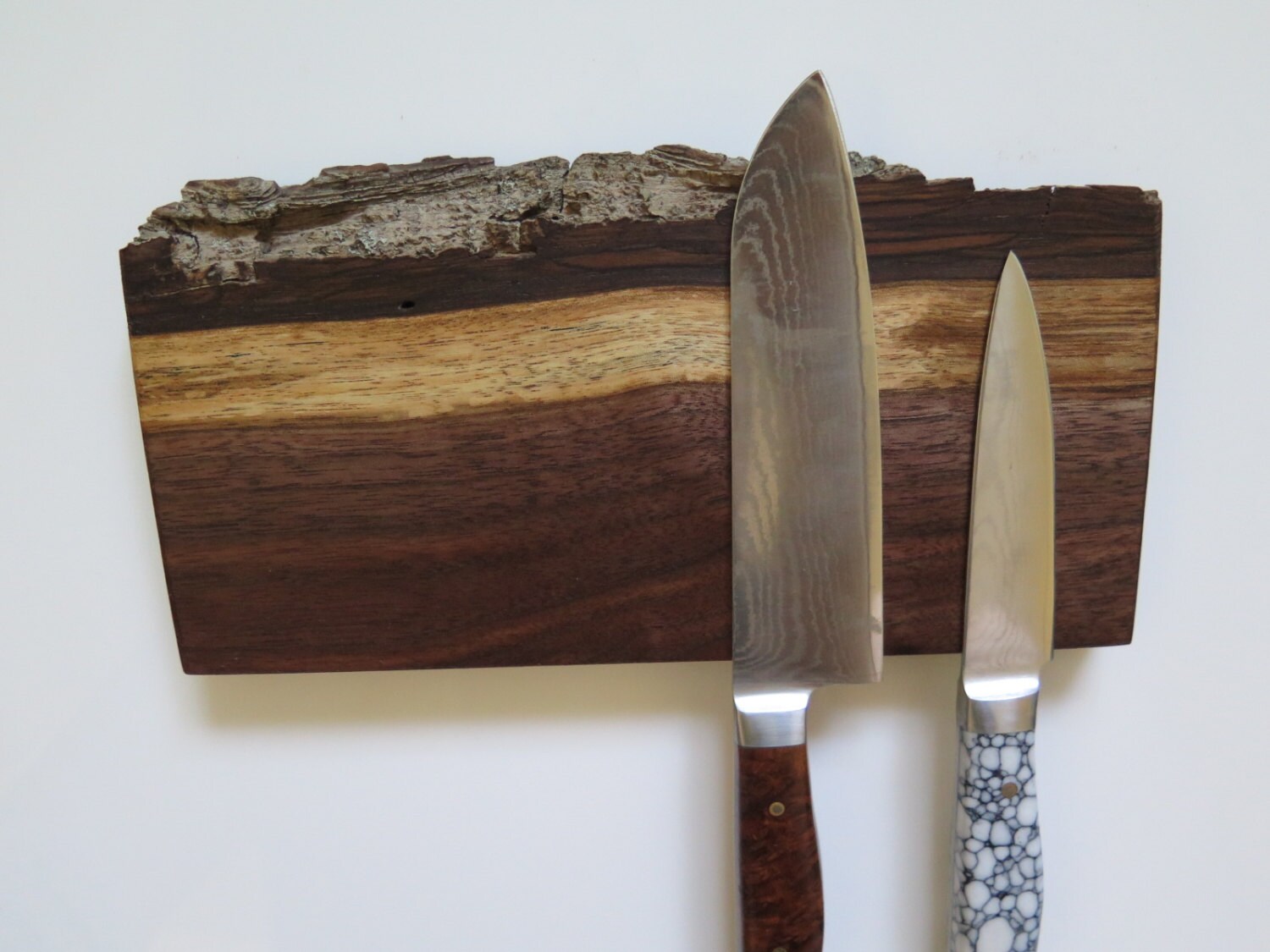 8 knife rack American Walnut natural edge knife Etsy