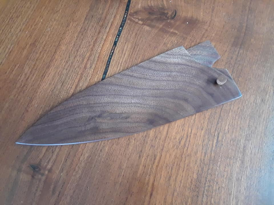 Knife Saya in Curly Maple or Walnut, for Any Knife Sold by Ikigai