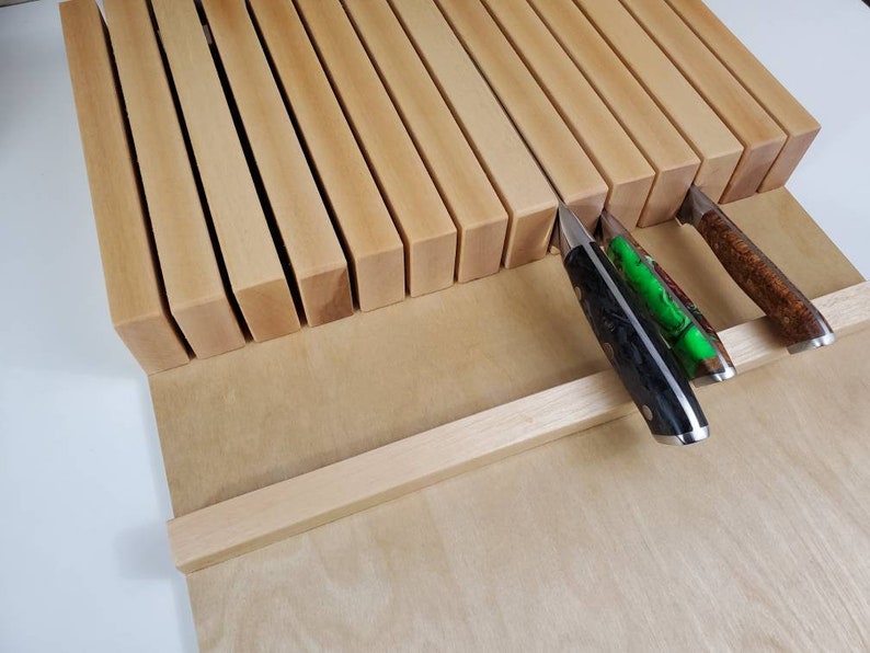Large Knife Drawer Organizer Insert Cut to Size Premium Walnut Etsy UK