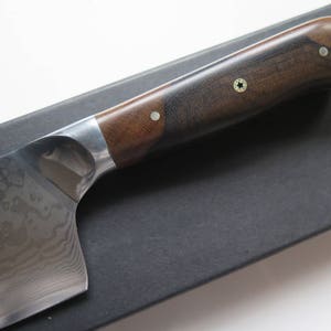 Damascus Chef knife Japanese VG10 steel 9&quot; Blade Stabilized Ziricote handle, Chefs knife, kitchen knife w/ 67 layer SS Damascus