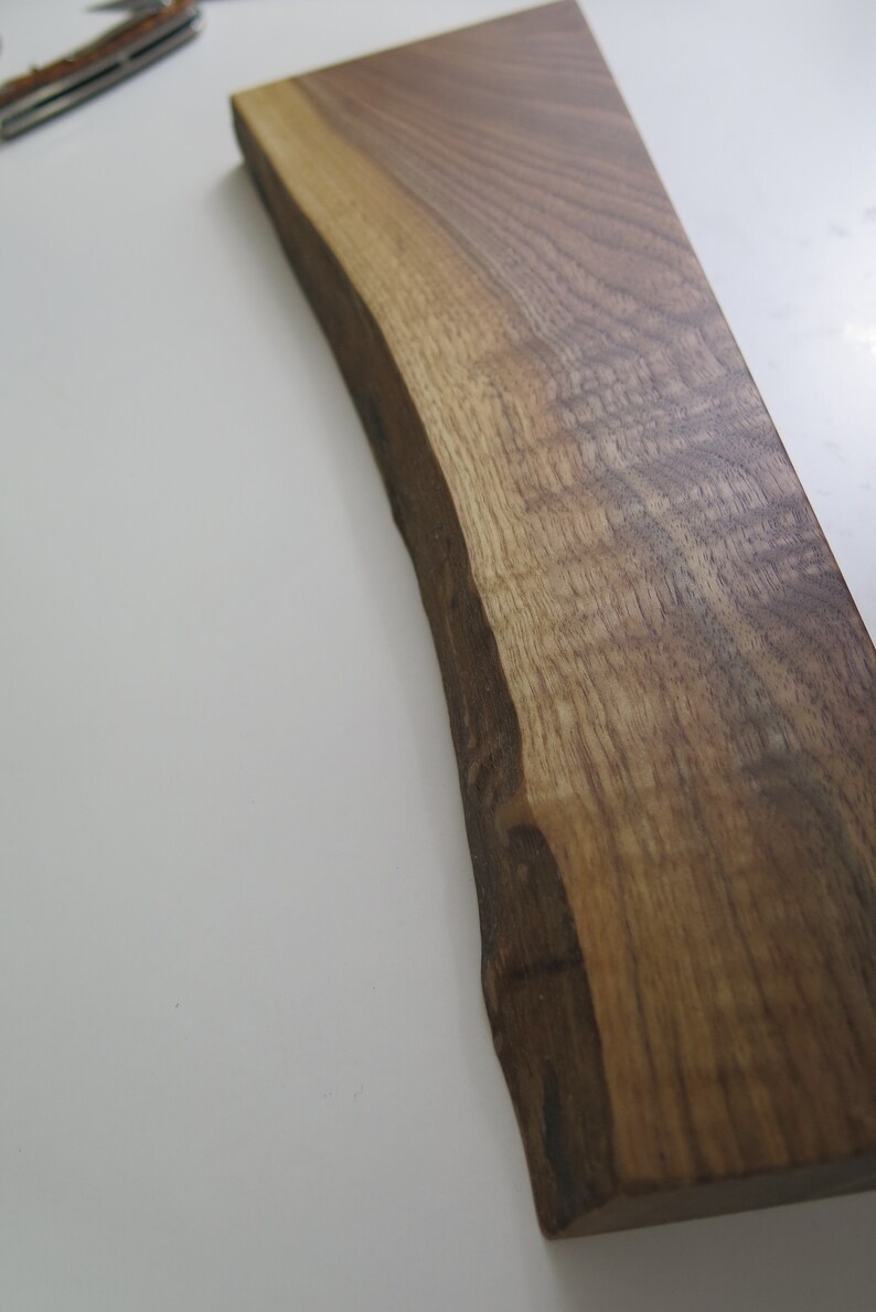 Knife Holder Natural Edge No Bark American Walnut Etsy Canada