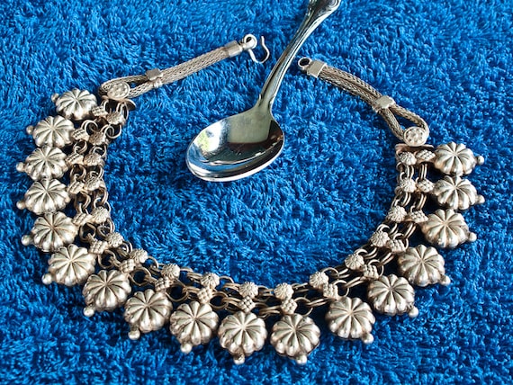 Antique Indian Necklace. Rajasthan Coin Silver Cho