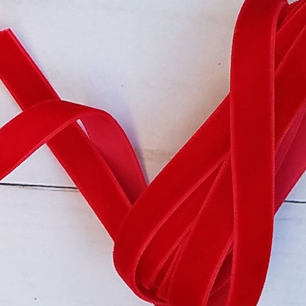 5/8 Red Velvet NON ELASTIC Ribbon