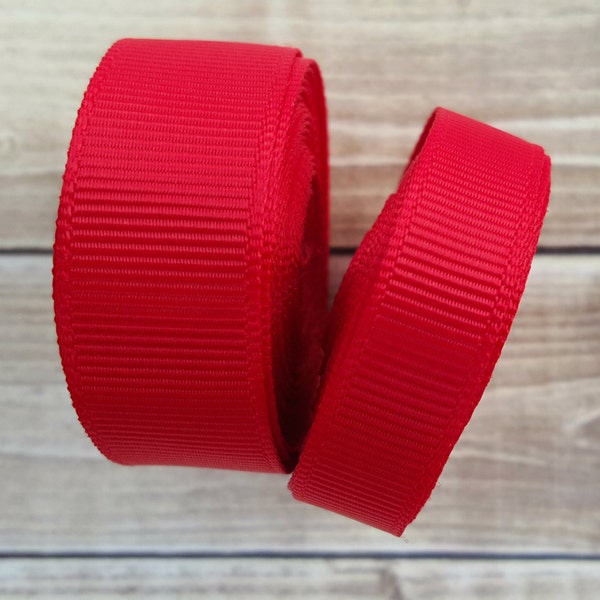 5/8 inch RED grosgrain ribbon