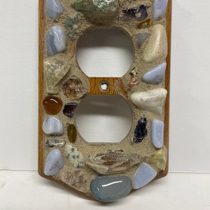 Semi precious stone electric plate cover