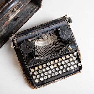 Máquina de escribir portátil Seidel & Neiman Erica - NO funciona, fabricada en Alemania en la década de 1930, máquina de escribir antigua