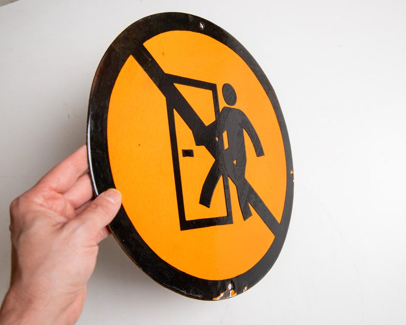 Do Not Allow In/sign Caution No Entry Allowed, Do Not Enter Sign, Vintage Enamel Sign ...
