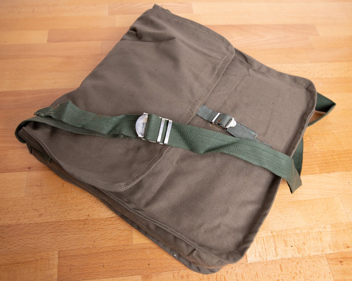Green Military Bag Vintage Army Bag Canvas Messenger Bag Etsy