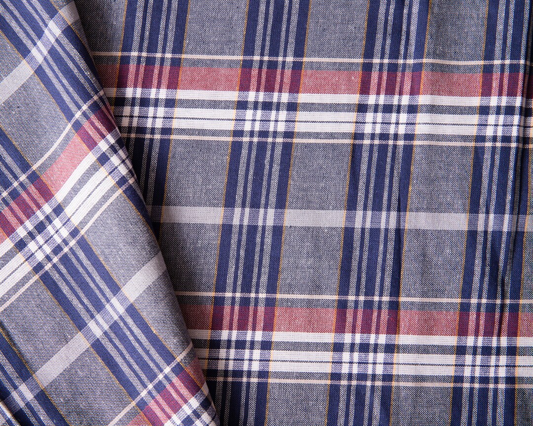 Cotton Lightweight Fabric by the Yard, Lightweight Plaid Fabric Yardage