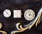 Soviet Wrist Watch Parts - lot of 3, Vintage Watch Dials, Steampunk, Old Russian Watch Mechanisms, ww006