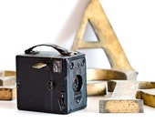 Zeiss Ikon Box Tengor Type 54/2, Vintage Box Camera, 1930s Antique Camera, Gift for Photographers, Black Gold