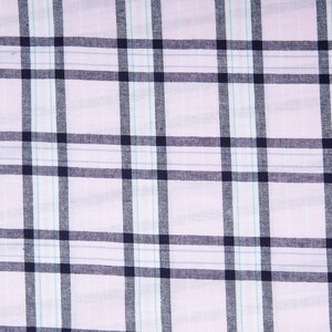 Soft Pink and Black Plaid Tartan Fabric - by the yard, Vintage Cotton Shirting Fabric, Fabric for Skirt, Shirt, Dress or Womans Scarf image 5