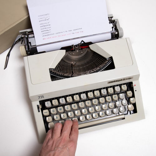 Working Typewriter, Vintage Manual Typewriter, Contessa 2 De Luxe