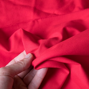 Solid Red Flannel Fabric - by the yard, Vintage Cotton Fabric, Christmas Fabric, Holiday Project, Face Mask Fabric