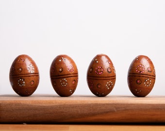 Uova di Pasqua, Uova di Legno, Decorazioni Domestiche Di Pasqua, Decorazioni Artistiche Russe, Marrone