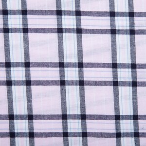 Soft Pink and Black Plaid Tartan Fabric - by the yard, Vintage Cotton Shirting Fabric, Fabric for Skirt, Shirt, Dress or Womans Scarf image 4