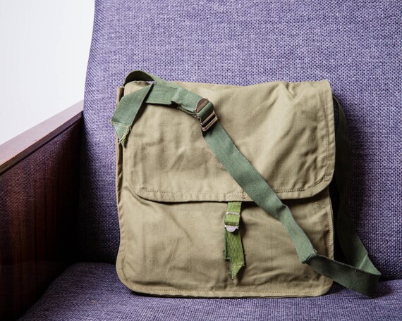 vintage canvas messenger bag