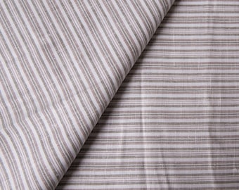 Leinen und Baumwolle gestreift Stoff - Sammelbestand, Vintage Stoff, Beige Braun Grün Natürlich, Streifen, Nähbedarf Yardage, Erdtöne