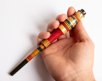 Vintage Novelty Wooden Pen - Gentleman with Top Hat - Gag Gift