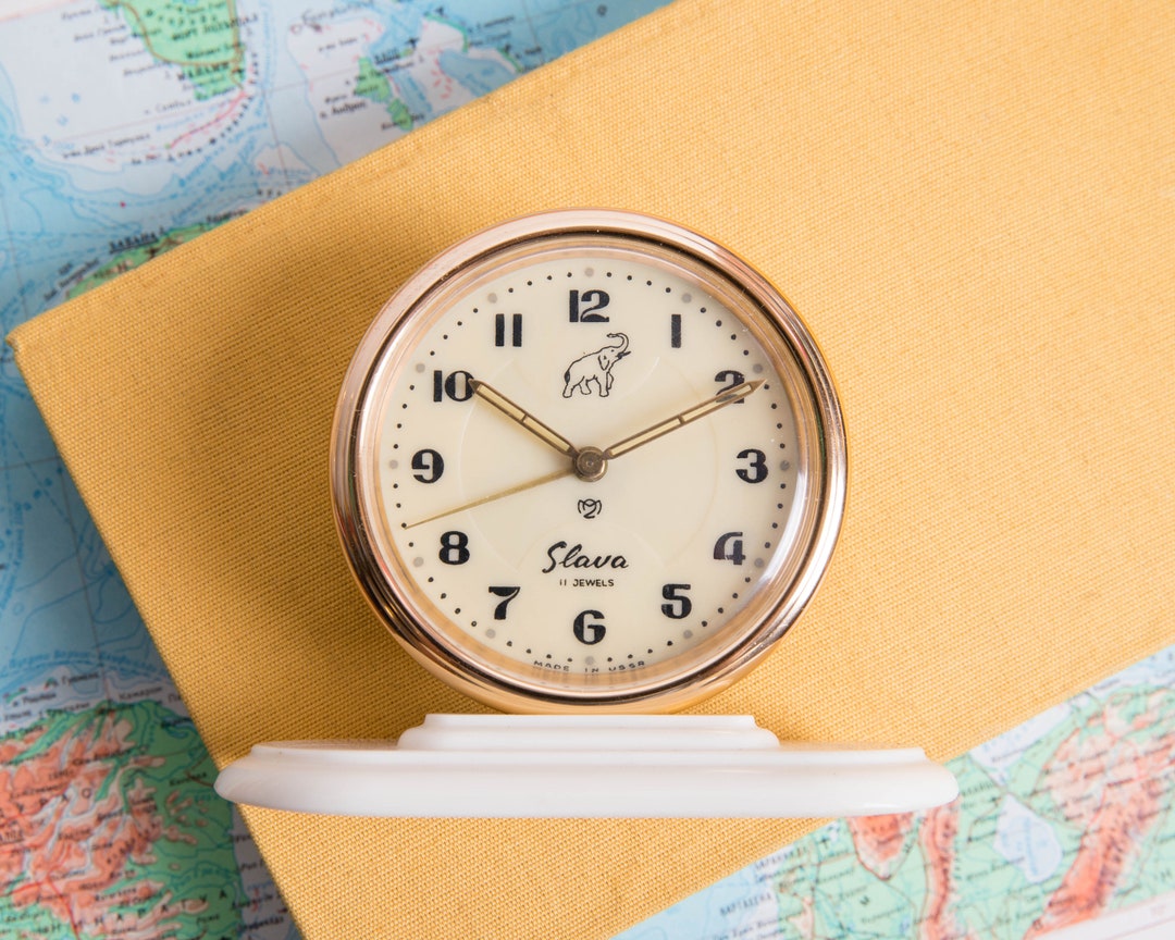 Soviet Alarm Clock Russian Desk Clock Slava Clock Druzhba Etsy