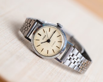 Vintage Ladies Watch, Soviet Women Manual Watch Bracelet, Birthday or Valentine's Day Gift Idea for Her