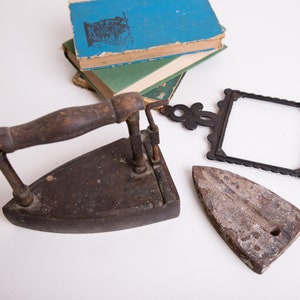 Antique Cast Sad Iron, Primitive Hand-Forged Tool, Farmhouse Decor, Rustic Gift, Vintage Room Decor