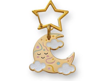 Crescent Moon Pet ID Tag: Custom Engraved Dog/Cat Tag