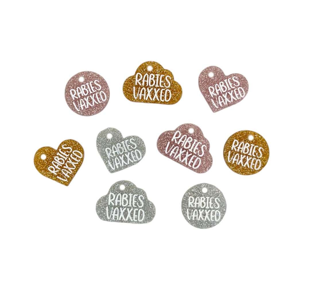 Rabies Vaxxed Pet Tag Charm Rabies Vaccinated Pet Charm for Collar Dog